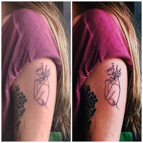 fine line tattoos before and after